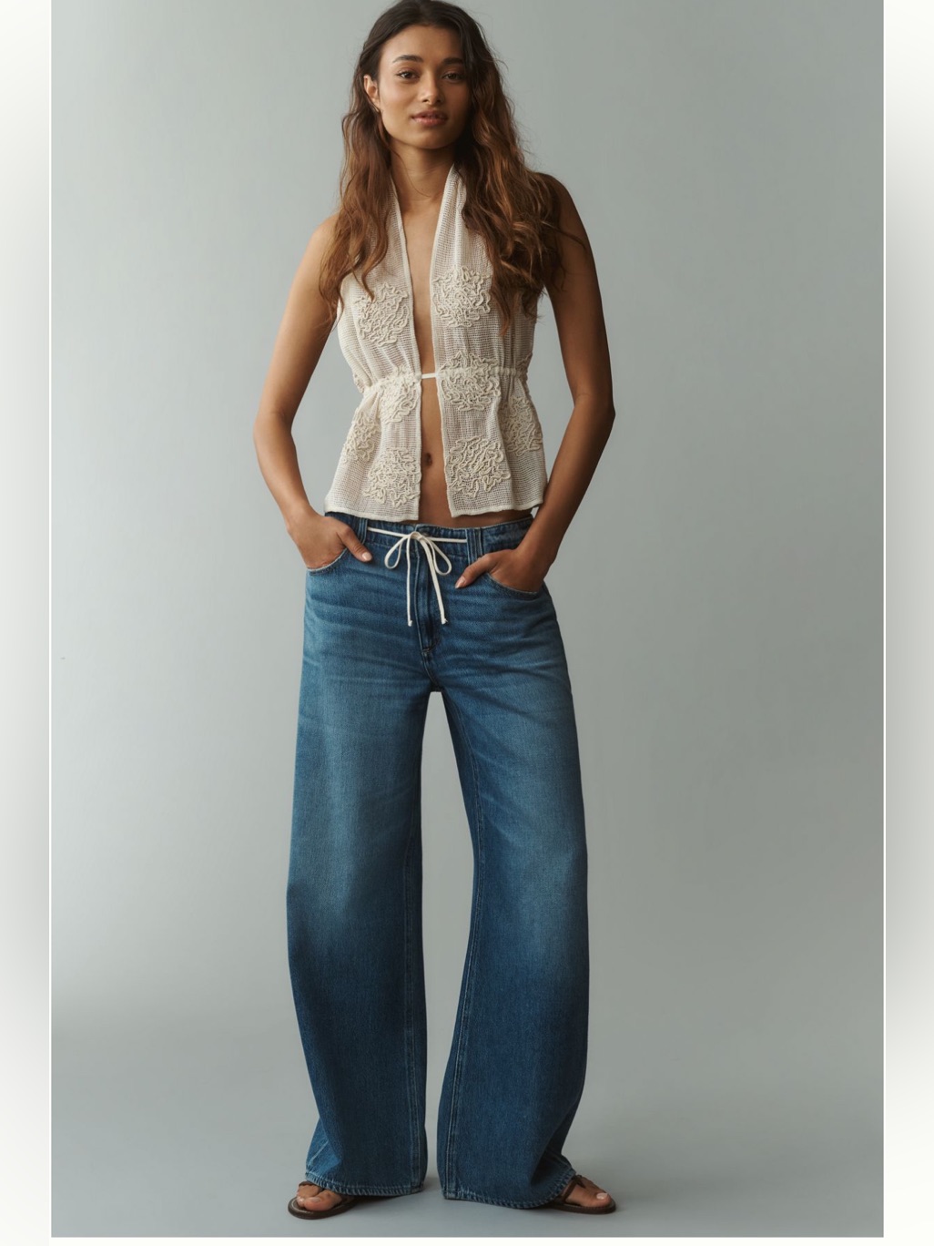 Antropologie Paige Zoe J Wide Leg Women's Jeans In Light Blue Sz 28